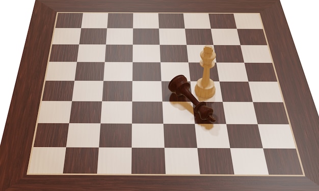 Photo concept d'entreprise de compétition de jeu d'échecs sur fond blanc bataille pour la victoire