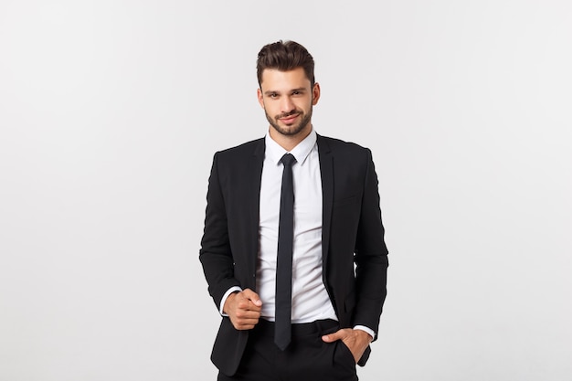 Concept d'entreprise - Portrait homme d'affaires beau visage confiant