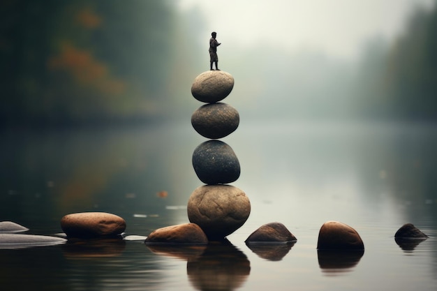 Photo concept d'équilibre et d'équilibre