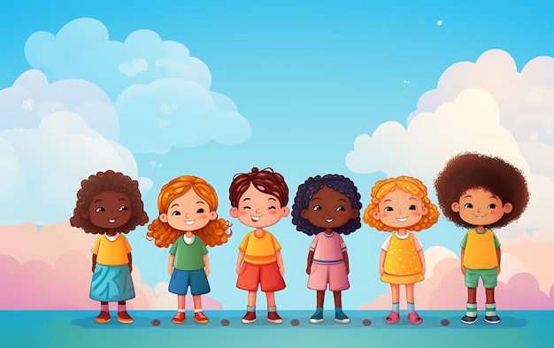 Concept d'équité, de diversité et d'inclusion pour les enfants