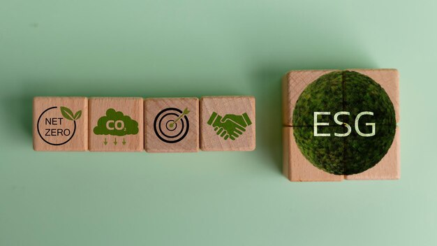 Concept ESG de la gouvernance sociale et environnementale Développement durable des entreprises