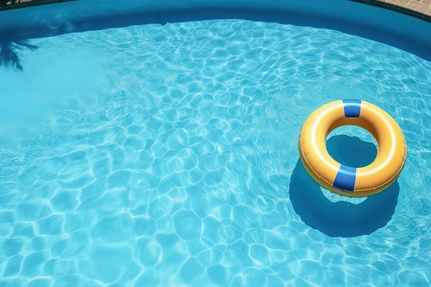 Concept d'été Anneau de bain dans la piscine