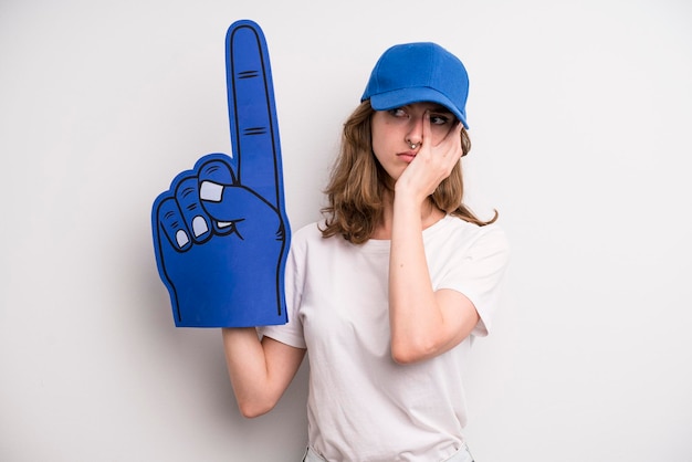 Photo concept de fan numéro un de jeune fille