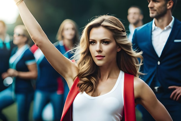 Photo concept de fans de football féminin