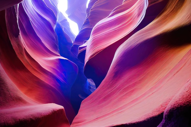 Concept de fantaisie montrant un Antelope Canyon Arizona USA un canyon magnifique et magnifiquement coloré