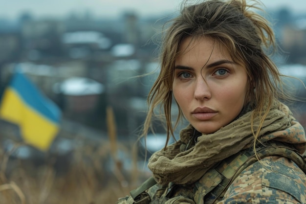 concept de femmes soldats dans la mobilisation ukrainienne