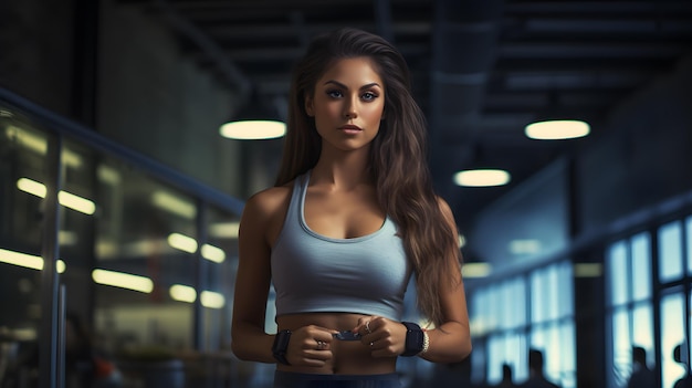 Concept de fille fitness hyper réaliste ai