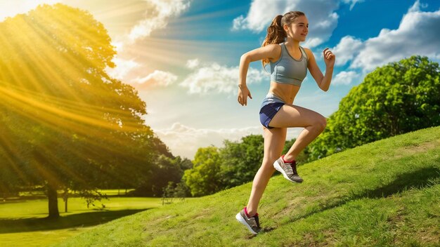 Le concept de fitness sportive, de nature et de mode de vie sain