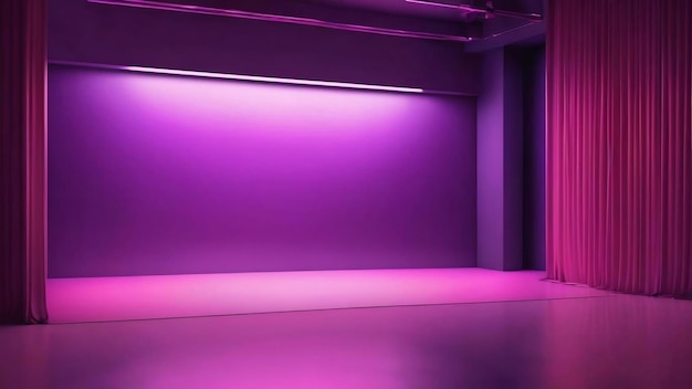 Concept de fond de studio abstrait dégradé de lumière vide fond de salle de studio violet pour le produit