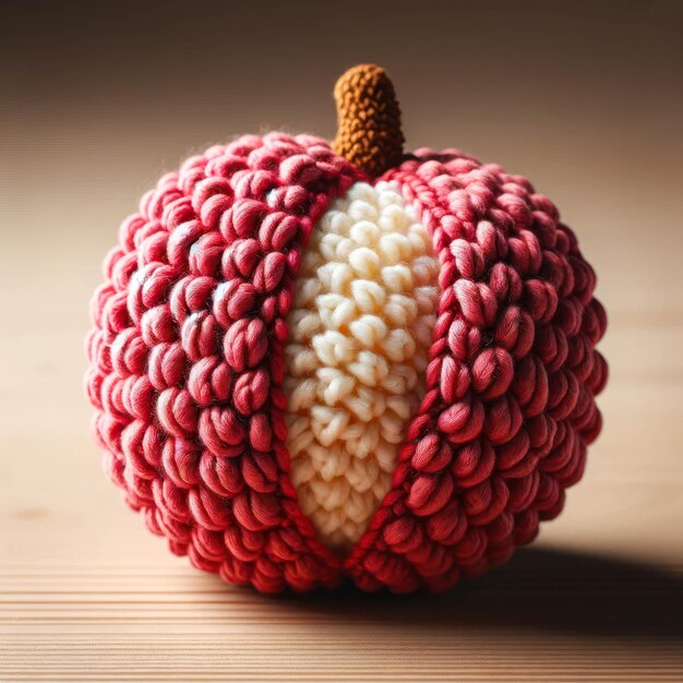 Concept de fruit à tricot de liché isolé