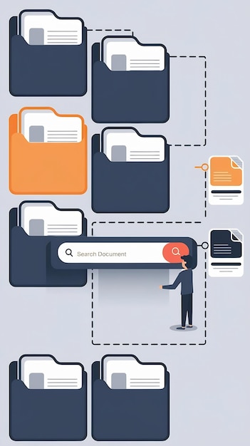 Concept de gestion des documents bases de données recherche et gestion de fichiers bases de données de documents en ligne enregistrement