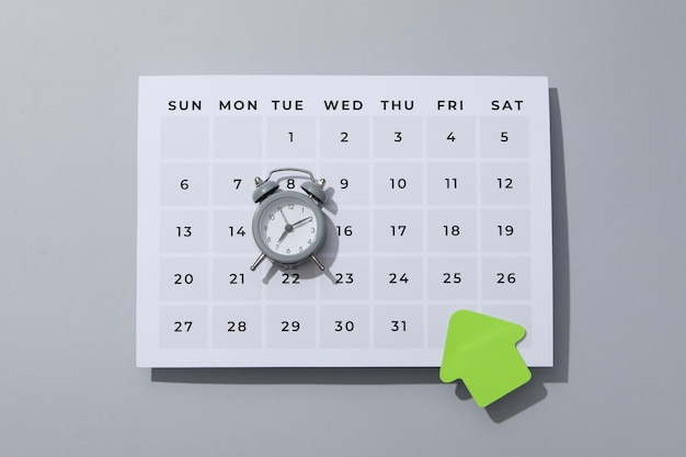 Concept de gestion du temps avec réveil