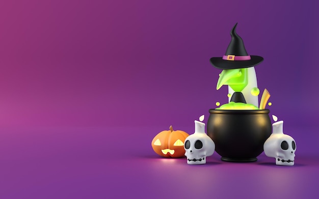 Concept d'Halloween 3D rendu 3D