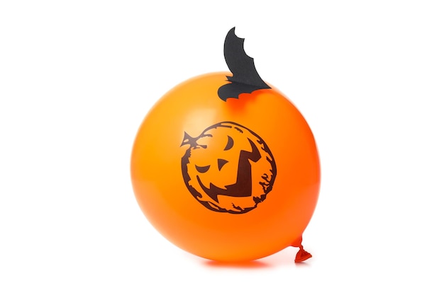 Concept d'humeur d'Halloween Ballons d'Halloween isolés sur fond blanc