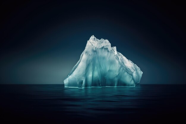 Concept d'un iceberg dont seule la pointe est visible au-dessus de la mer