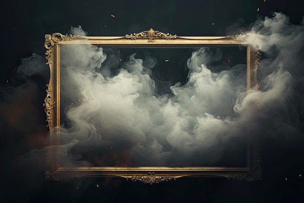 Photo le concept d'idiome de fumée et de miroir illustré à travers l'art abstrait créé par des techniques d'ia générative
