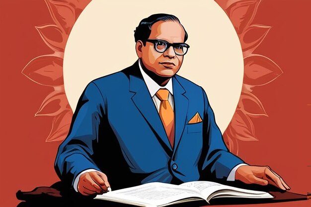 Le concept d'illustration vectorielle du Dr Bhimrao Ambedkar Jayanti le 14 avril