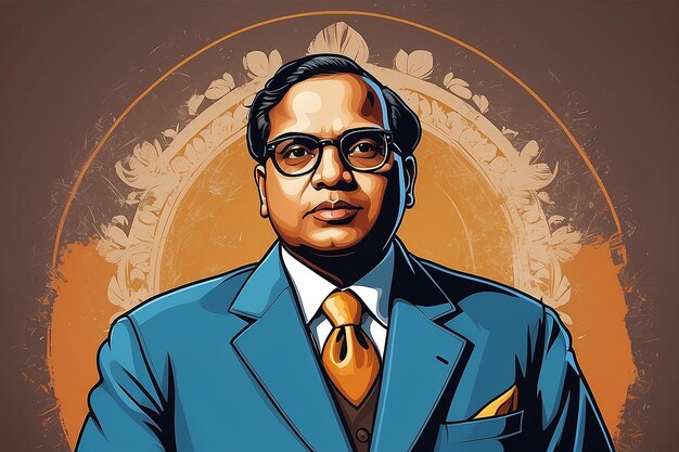 Photo le concept d'illustration vectorielle du dr bhimrao ambedkar jayanti