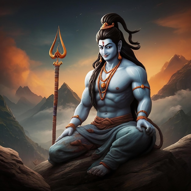 Concept d'image de fond de Mahadev généré par Leonardo Vision XL