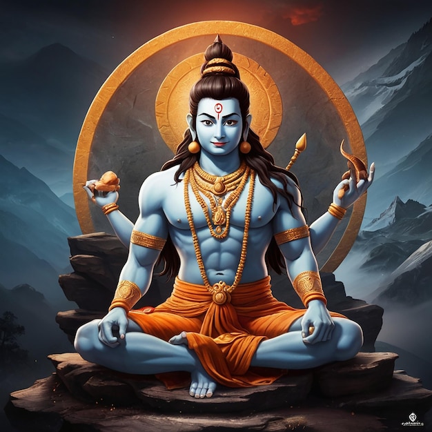 Concept d'image de fond de Mahadev généré par Leonardo Vision XL