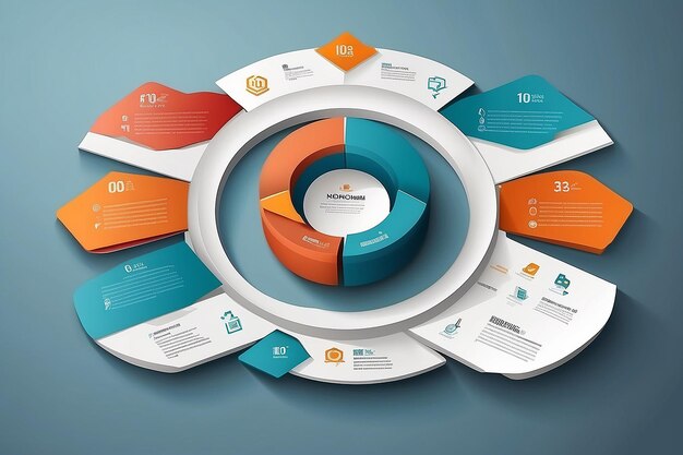 Le concept d'infographie en gradient