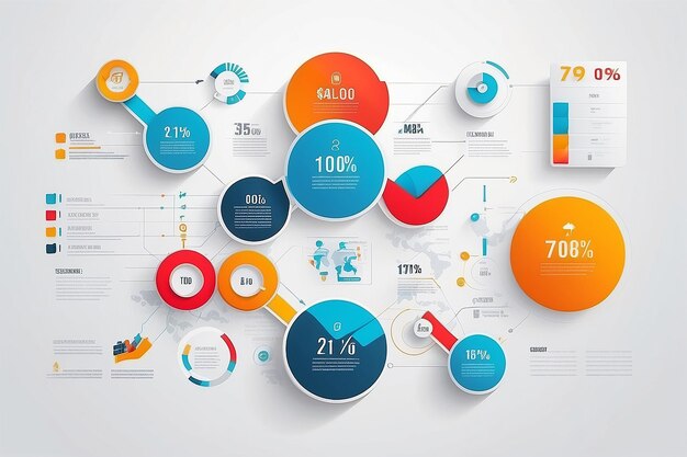 Concept d'informations commerciales et d'infographies