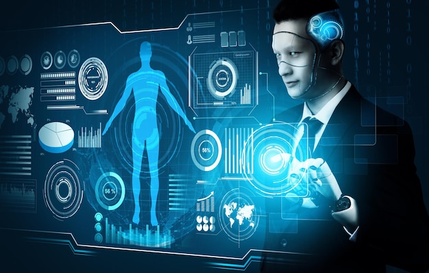 Le concept d'intelligence artificielle du robot futuriste MLP