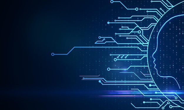 Concept d'intelligence artificielle et de technologie