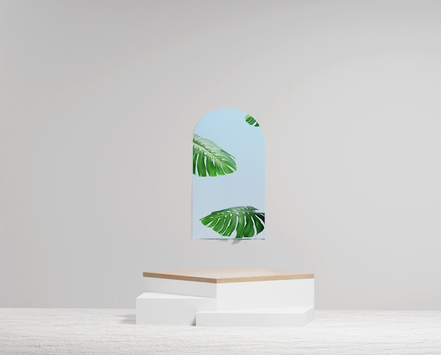 Photo concept d'intérieur minimaliste pour la présentation du produit