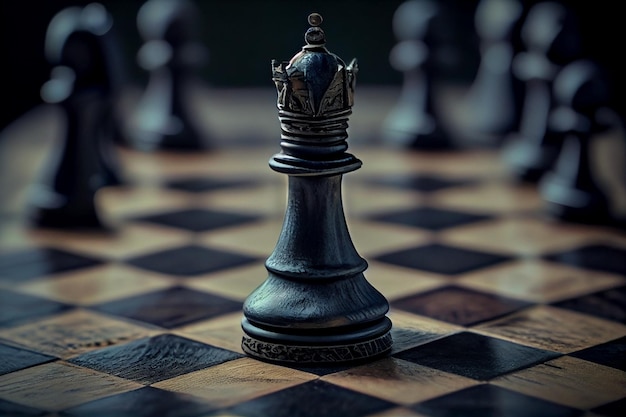 Concept de jeu d'échecs d'idées commerciales et d'idées de concurrence et de stratégie concepgenerative ai