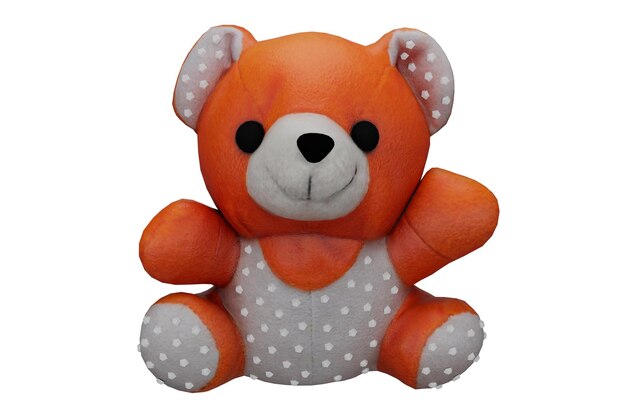 Concept de jouet pour enfants avec un ours en peluche orange