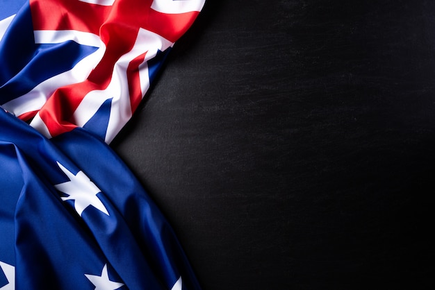 Photo concept de jour de l'australie. drapeau australien