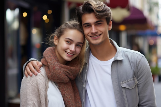 Concept de la journée internationale des étudiants Jeunes étudiants mignons en plein air