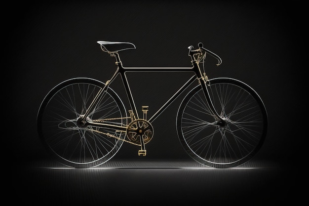 Photo concept de la journée mondiale du vélo sur fond noir fond d'écran isoler généré par l'ia