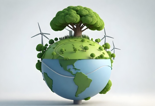 Le concept de la Journée de la Terre sauvée avec une nature verte du globe et un environnement respectueux de l'environnement et du monde 10