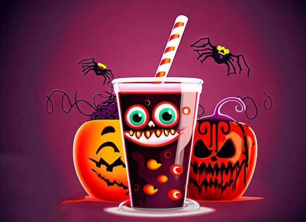 Concept de jus de sang 3d Halloween