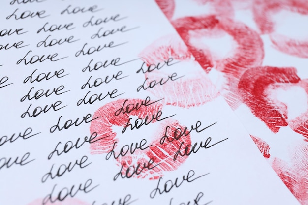 Photo concept de lettre d'amour romantique correspondance romantique