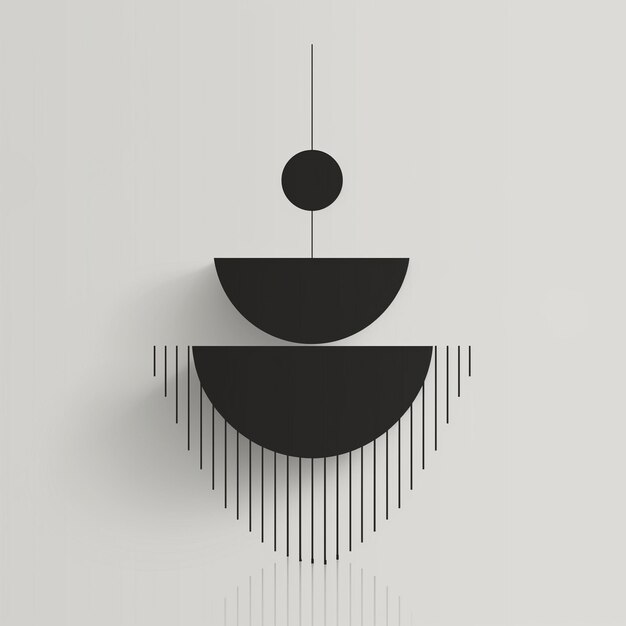 Concept de logo de vecteur géométrique minimal noir créatif