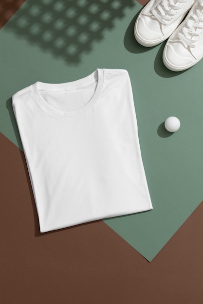 Photo concept de maquette de chemise avec des vêtements unis