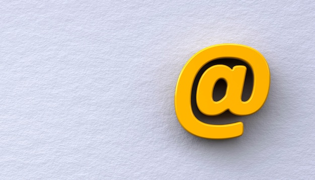 Le concept de marketing par e-mail ou de réseautage social symbole d'e-mail 3D