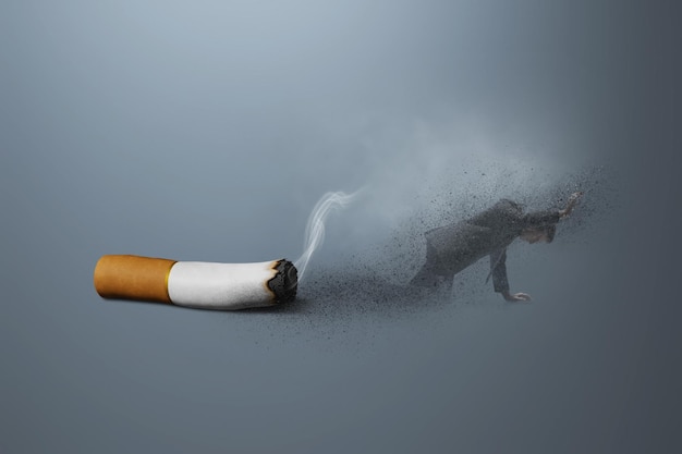 Le concept médical du tabagisme sur une illustration 3D