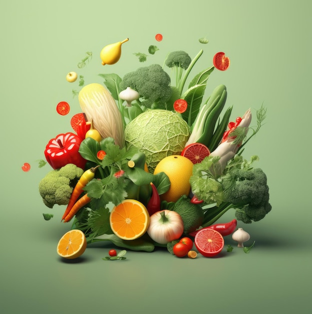 Concept de mélange de légumes Assortiment de légumes frais