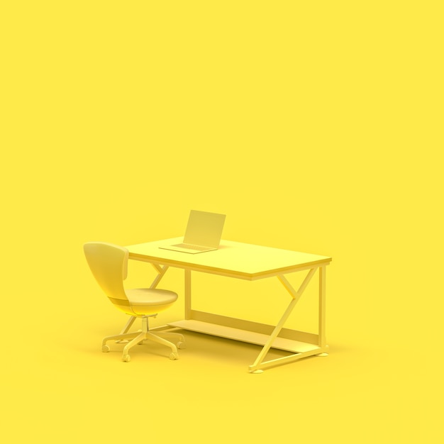 Concept minimal, bureau de travail