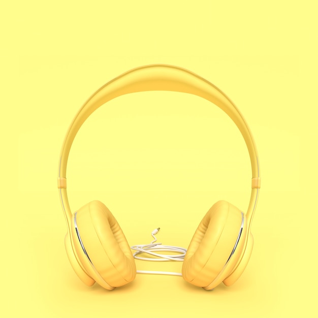 Concept minimaliste et pastel de couleur jaune casque