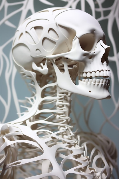 Photo concept de modèle 3d du système squelettique