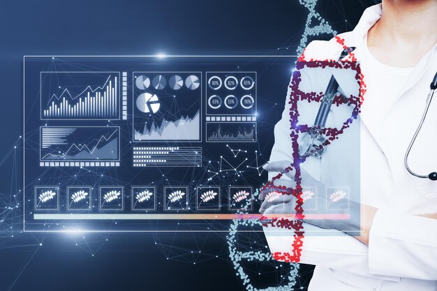 Concept de modification génétique de biologie scientifique