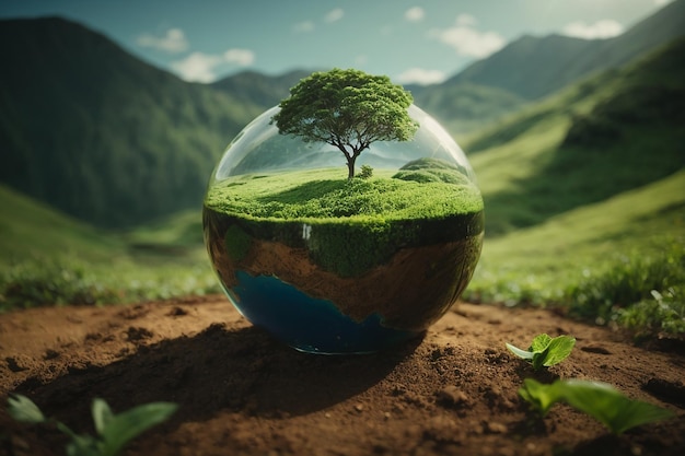 Concept mondial de l'environnement et de la journée de la terre