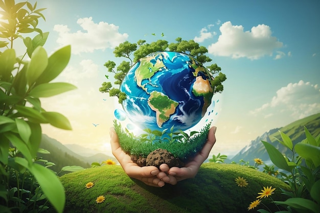 Concept mondial de l'environnement et de la journée de la terre