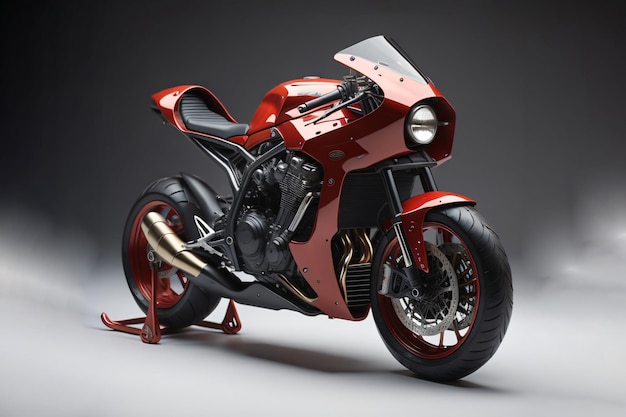 Photo concept de moto futuriste rétro cafe racer généré par l'ia