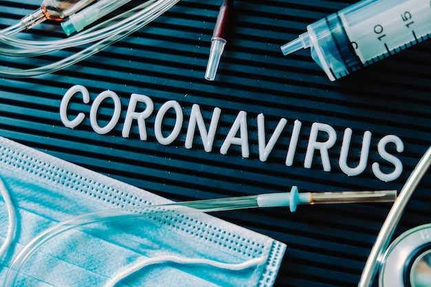 Concept de nature morte médicale de coronavirus